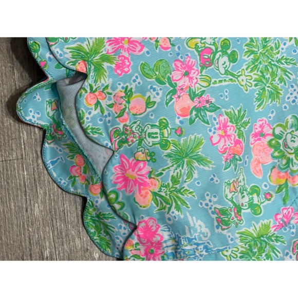 Disney x Lilly Pulitzer Mickey Minnie Mouse Floral Scallop Buttercup Shorts 8 - Picture 8 of 10